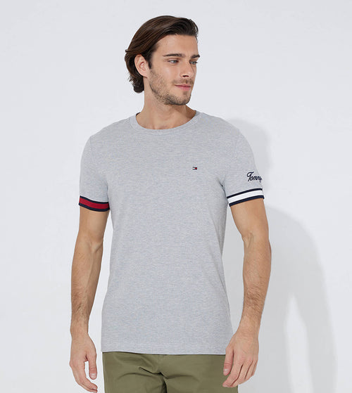 TOMMY HILFIGER T-SHIRT WITH Embroidery LOGO - SLIM FIT Size Image