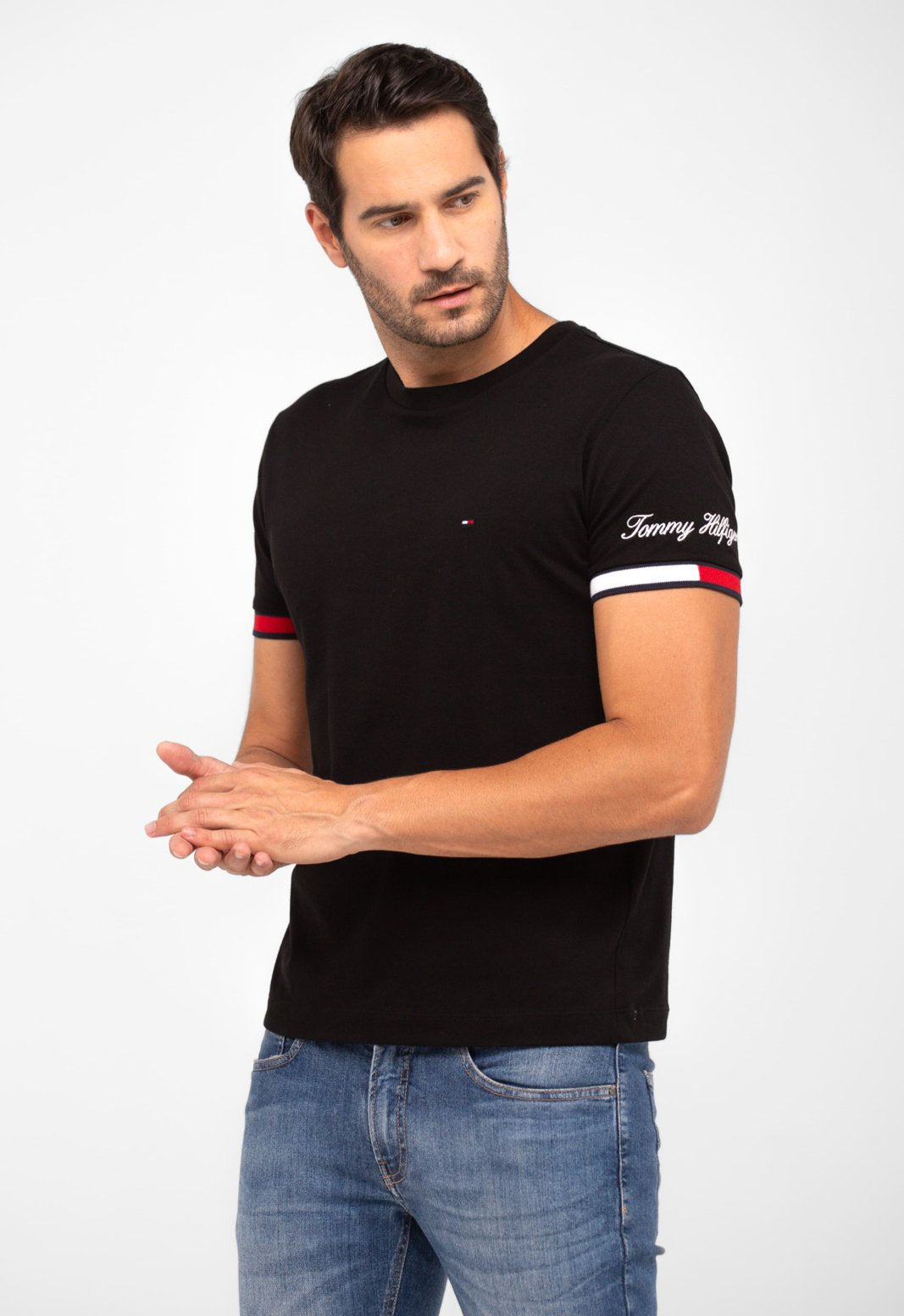 TOMMY HILFIGER T-SHIRT WITH Embroidery LOGO - SLIM FIT