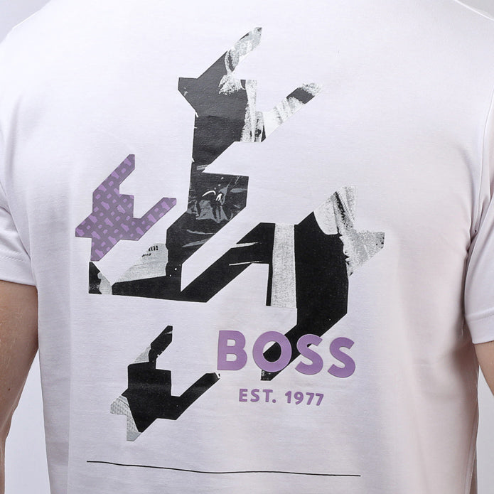 BOSS T-SHIRT WITH RUBBER-PRINT LOGO - SLIM FIT