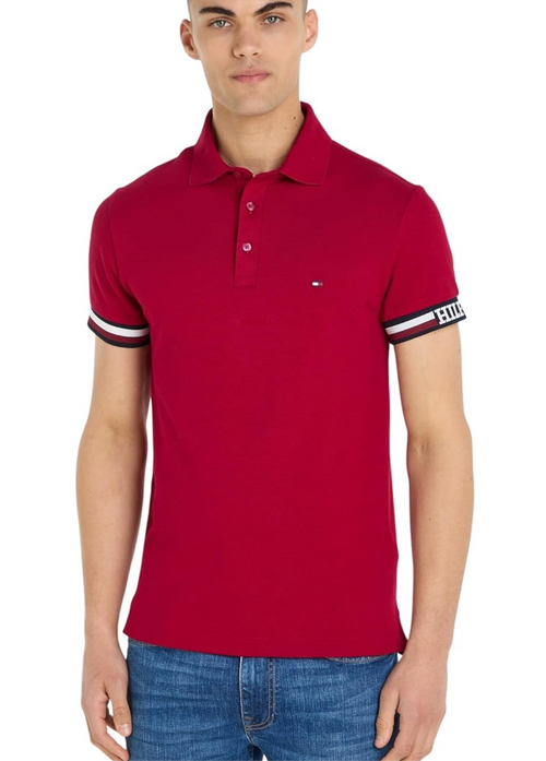Tommy Hilfiger Autograph Flag Polo Shirt - Slim Fit Size Image