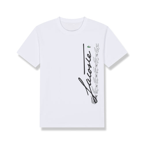 Lacoste Men's Crew Neck Pima Cotton Jersey T-shirt white Size Image