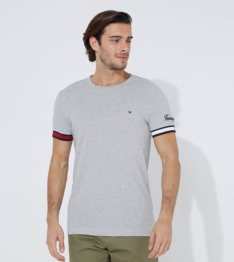 TOMMY HILFIGER T-SHIRT WITH Embroidery LOGO - SLIM FIT