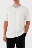 ARMANI EXCHANGE Crew-Neck T-Shirt with Chamoi print Logo - Regular Fit