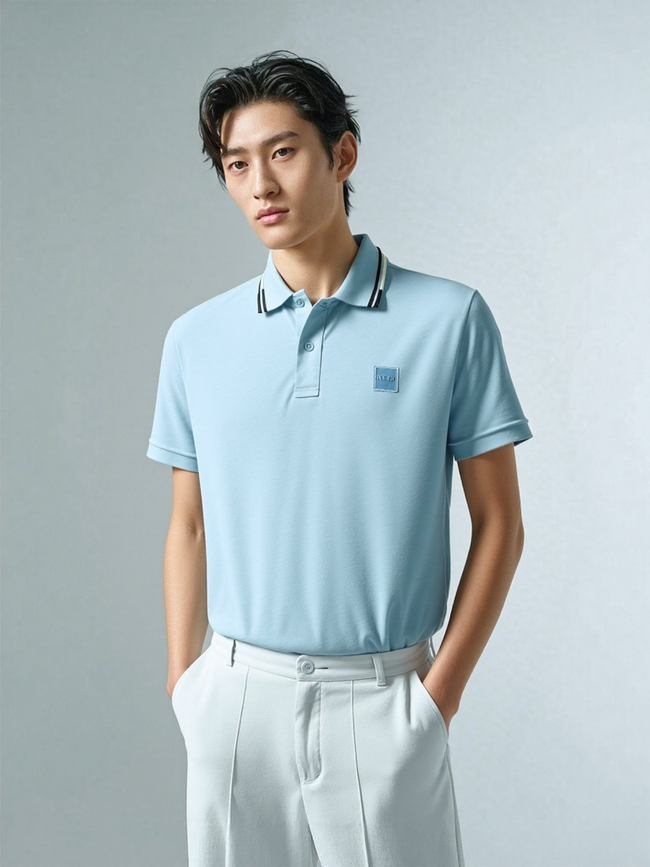 BOSS POLO SHIRT WITH RUBBER-PRINT LOGO - Slim fit