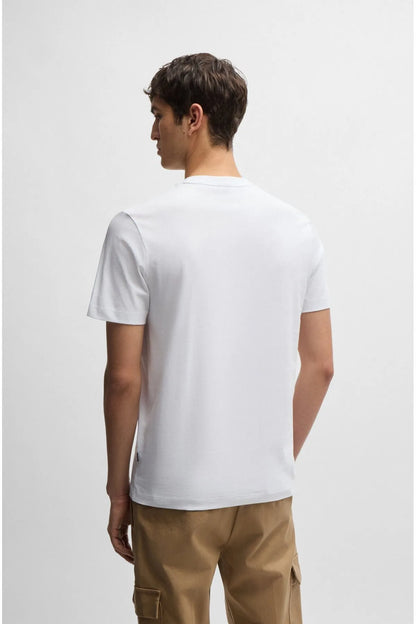 BOSS T-SHIRT WITH RUBBER PRINT LOGO - SLIM FIT
