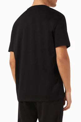 Armani Exchange Black & Gold Black Regular Fit Jersey T-Shirt