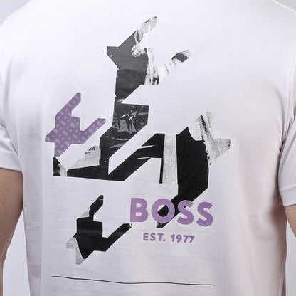 BOSS T-SHIRT WITH RUBBER-PRINT LOGO - SLIM FIT