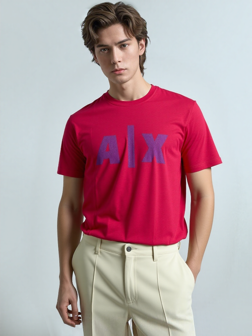 ARMANI EXCHANGE
Crew-Neck T-Shirt with Rubber print Logo - slim fit Size Image