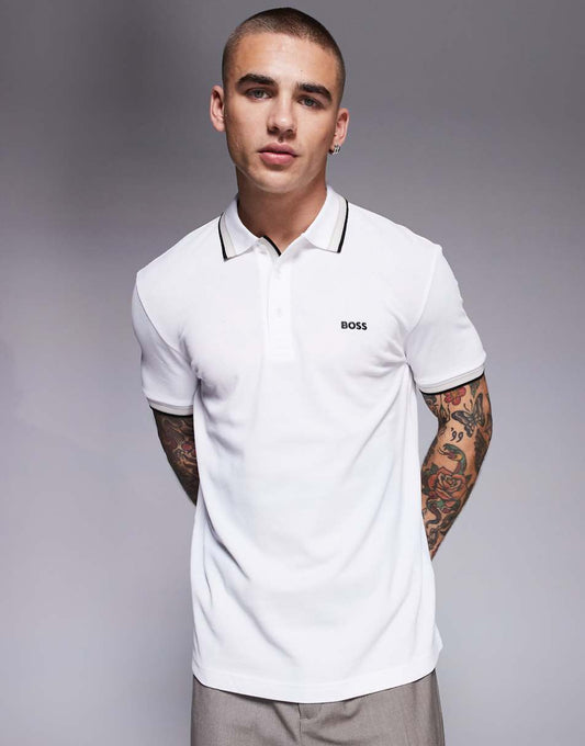 BOSS Simple Autograph Flag Polo Shirt - Regular Fit