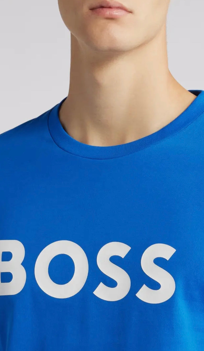 BOSS T-SHIRT WITH PRINT LOGO - SLIM FIT