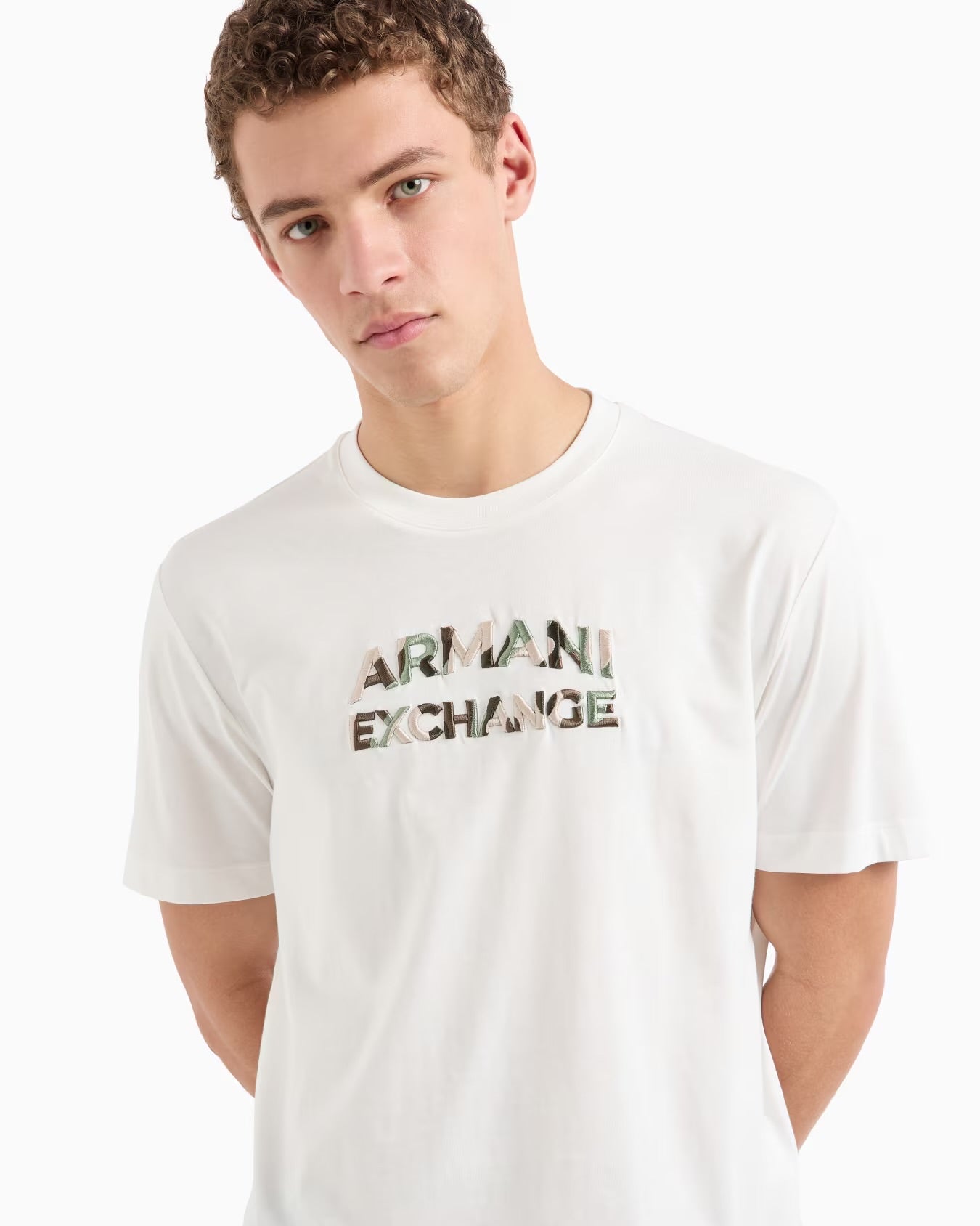 ARMANI EXCHANGE REGULAR FIT T-SHIRT WITH Embroidered LOGO