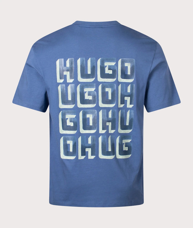 HUGO T-Shirt With Print Logo - Slim Fit