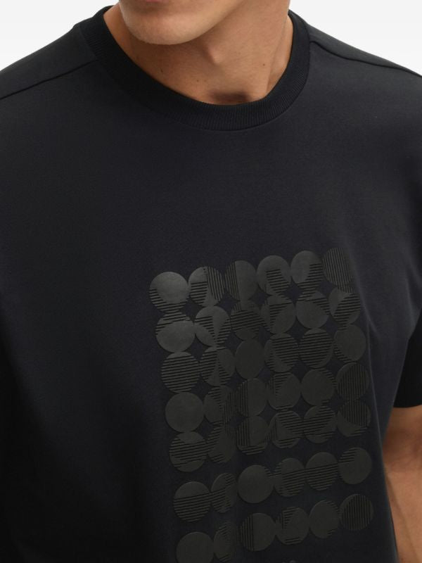 BOSS T-SHIRT WITH RUBBER PRINT LOGO - SLIM FIT