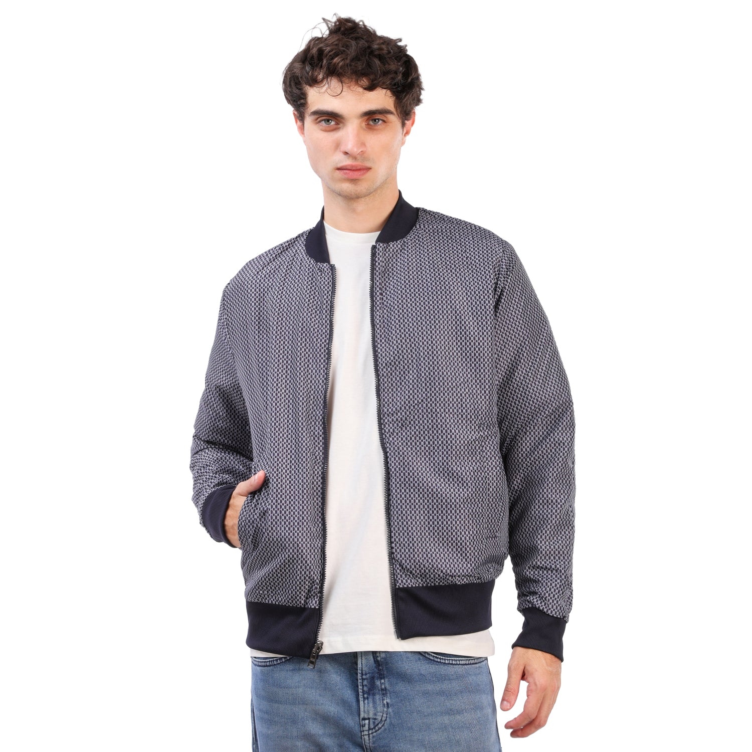 Hugo Boss Waxed-cotton double face jacket in a regular fit