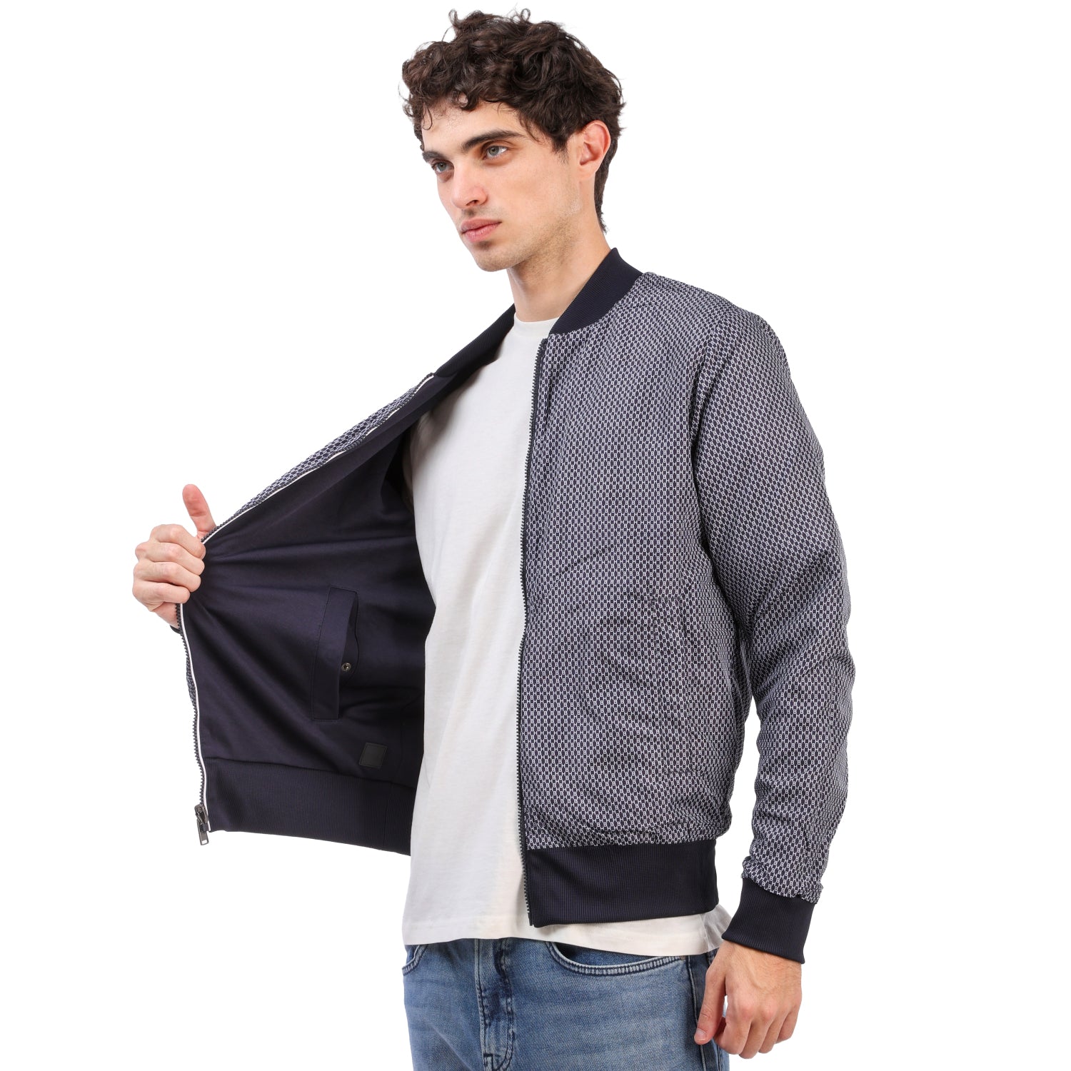 Hugo Boss Waxed-cotton double face jacket in a regular fit