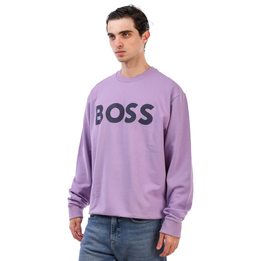 Boss Orange Line Sweater With Printed Logo