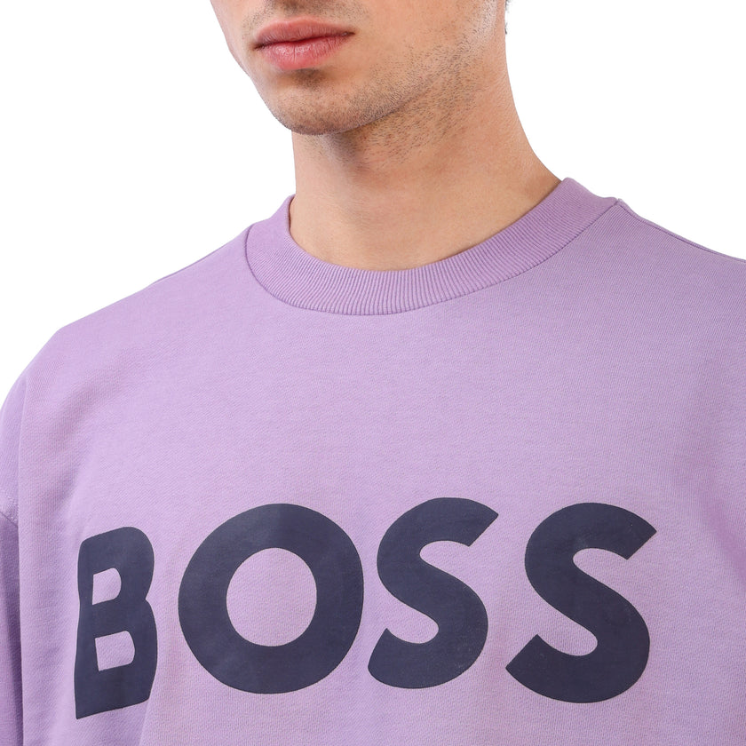 Boss Orange Line Sweater With Printed Logo