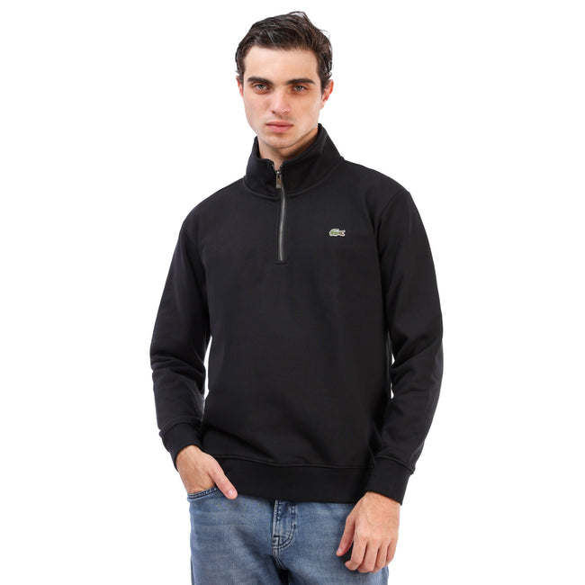 Lacoste High Neck Zipped Fleece Sweatshirt
