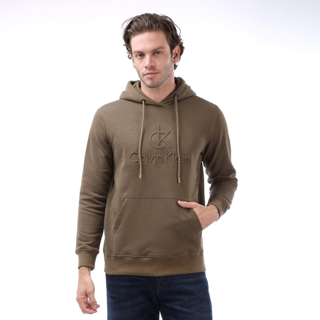 Calvin Klein Terry Hoodie With Emblem Logo