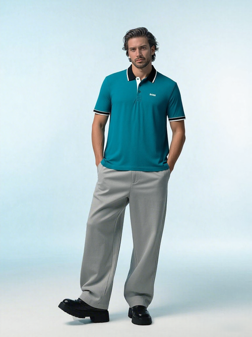 BOSS POLO SHIRT WITH Embroidered -PRINT LOGO - Regular Fit Size Image