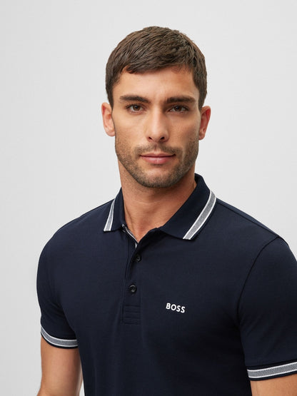 BOSS POLO SHIRT WITH Embroidered -PRINT LOGO - Slim Fit