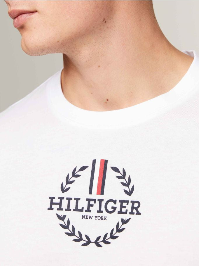 TOMMY HILFIGER T-SHIRT WITH RUBBER PRINT LOGO - SLIM FIT
