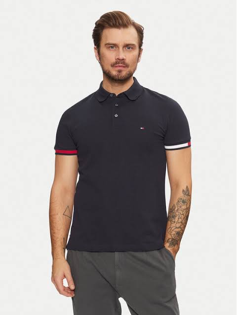 Tommy HilfIger Autograph Flag Polo Shirt - Slim Fit