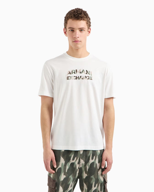 ARMANI EXCHANGE REGULAR FIT T-SHIRT WITH Embroidered LOGO