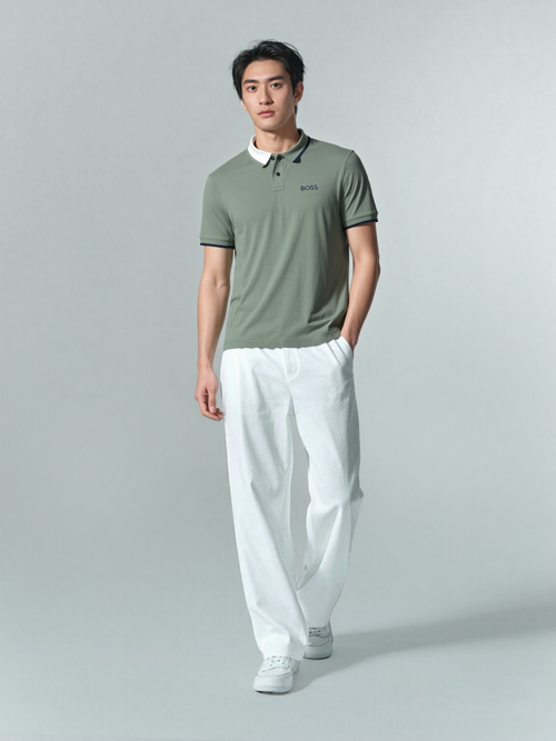 BOSS POLO SHIRT WITH Embroidered LOGO - Slim Fit Size Image