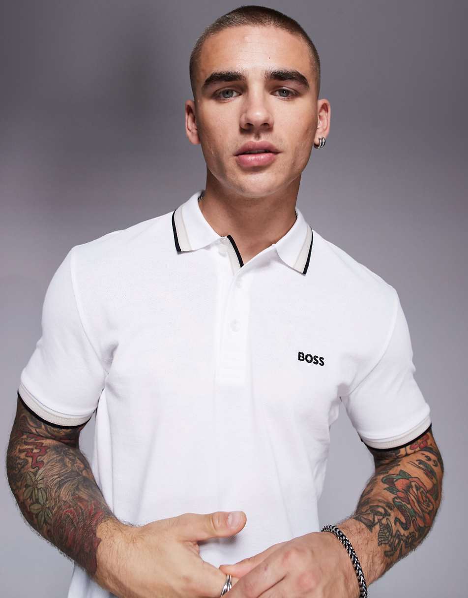 BOSS Simple Autograph Flag Polo Shirt - Regular Fit