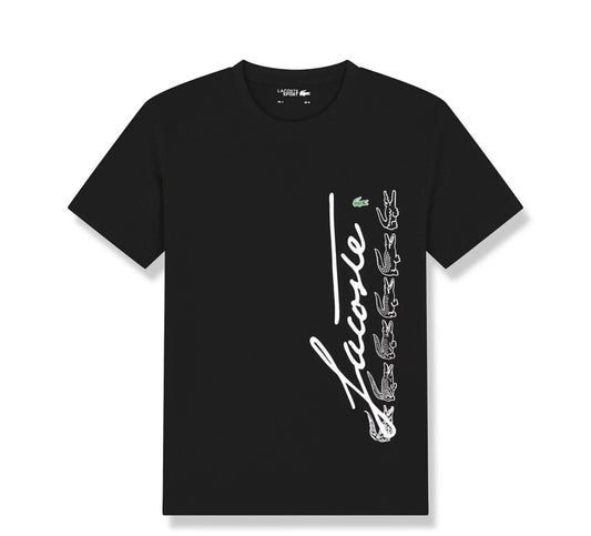 Lacoste Men's Crew Neck Pima Cotton Jersey T-shirt Black