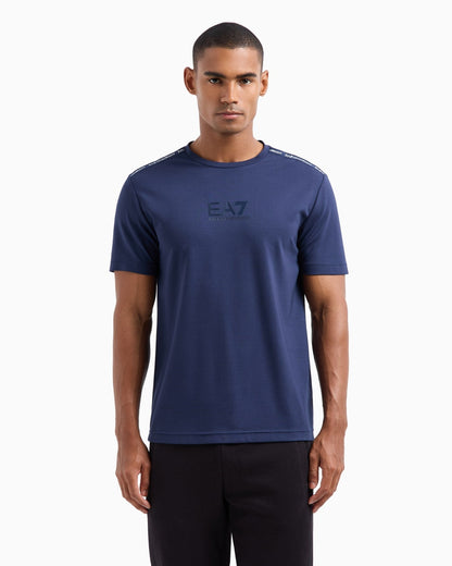Armani Exchange LOGO SERIES CREW-NECK T-SHIRT IN A STRETCH BLEND
