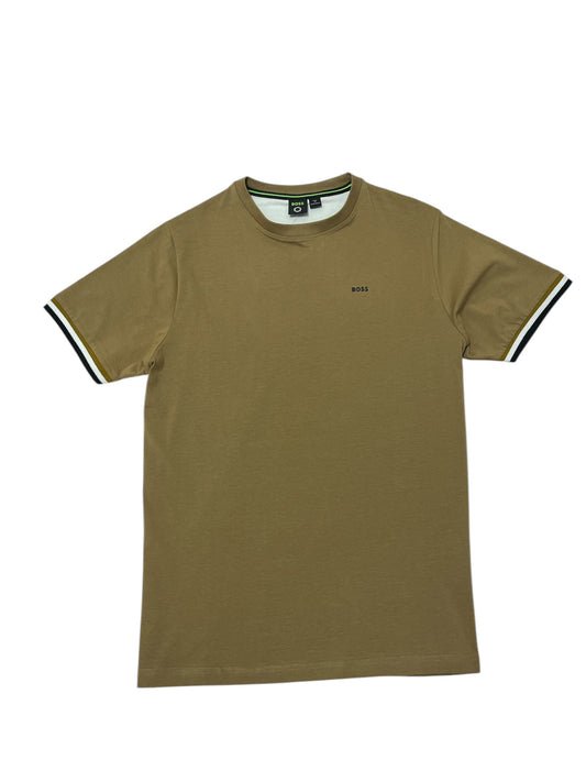 BOSS T-SHIRT WITH RUBBER-PRINT LOGO - SLIM FIT
