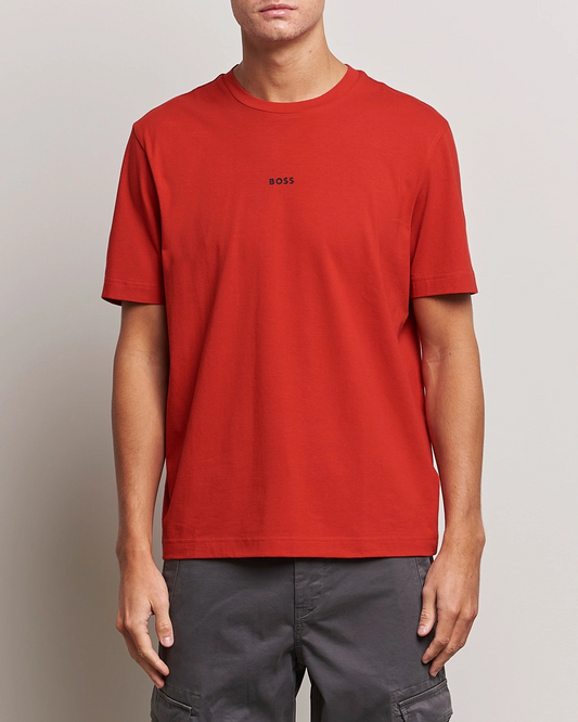 BOSS T-SHIRT WITH RUBBER-PRINT LOGO - SLIM FIT