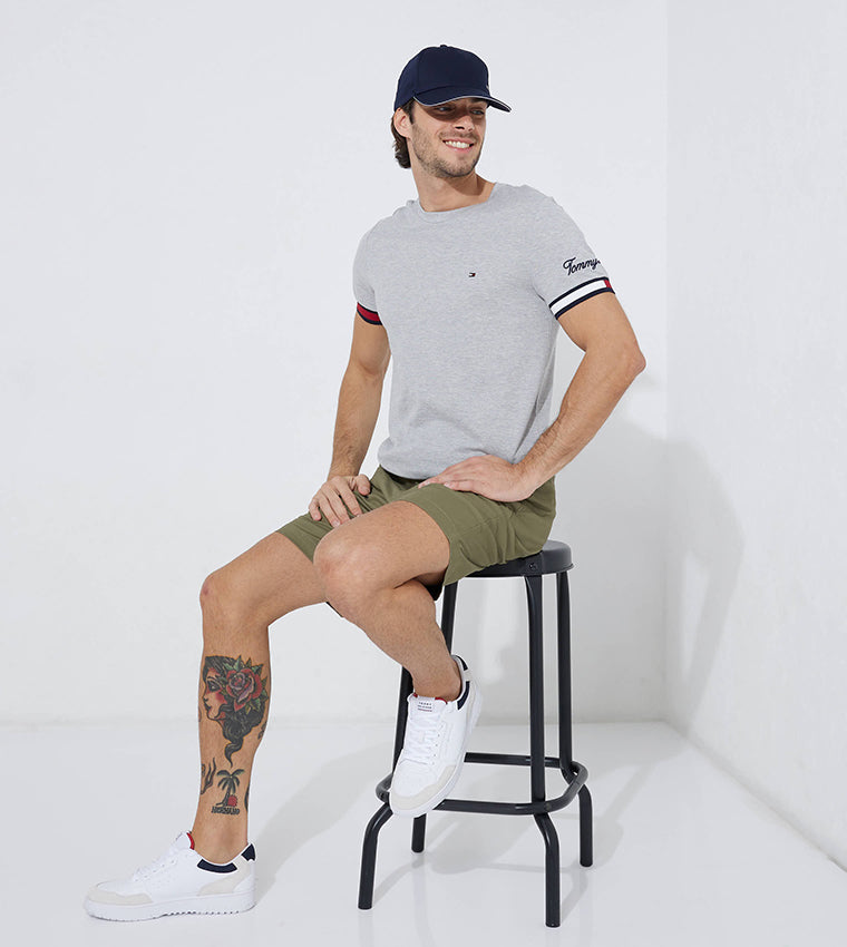 TOMMY HILFIGER T-SHIRT WITH Embroidery LOGO - SLIM FIT