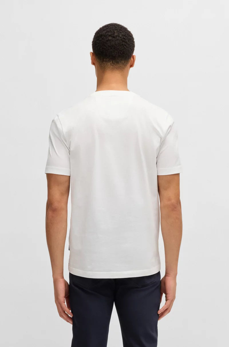 PORSCHE X BOSS MERCERIZED-COTTON T-SHIRT WITH COLLABORATIVE BRANDING