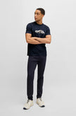 PORSCHE X BOSS MERCERIZED-COTTON T-SHIRT WITH COLLABORATIVE BRANDING