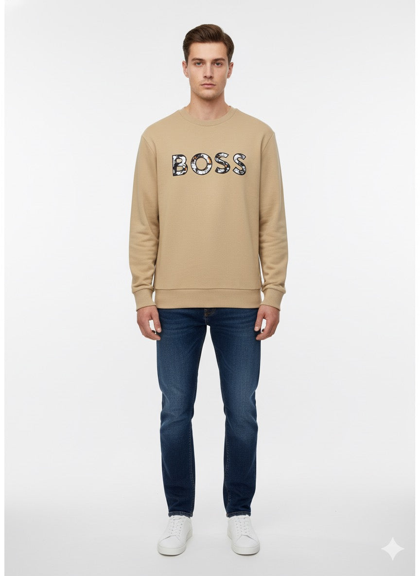 BOSS Sweater With Printed Logo