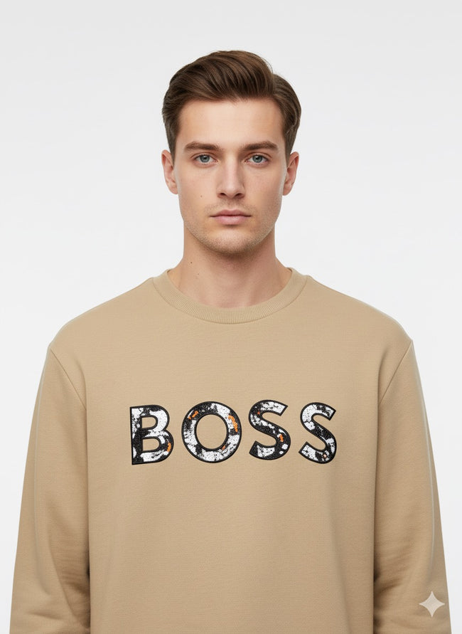 BOSS Sweater With Printed Logo