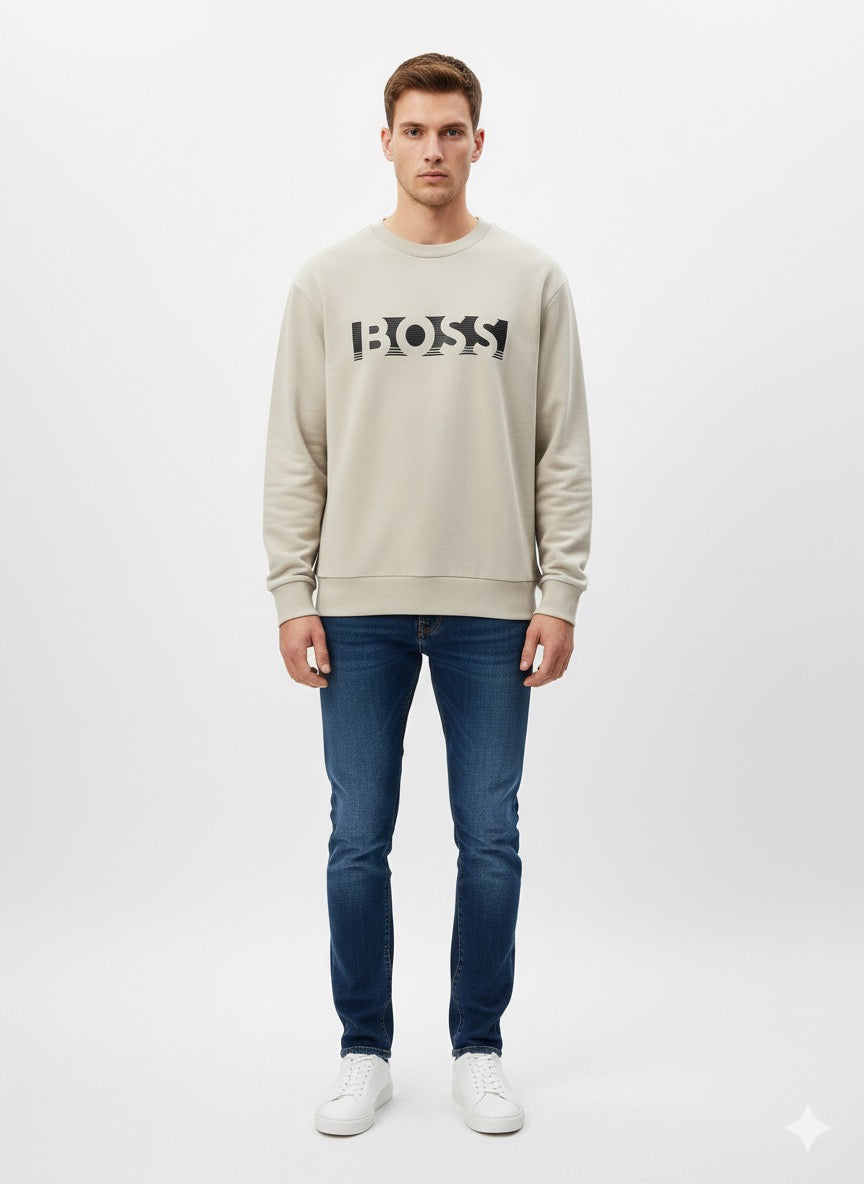 BOSS Sweater With Printed Logo