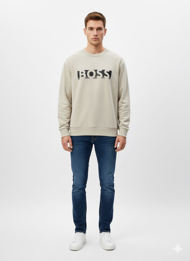 BOSS Sweater With Printed Logo