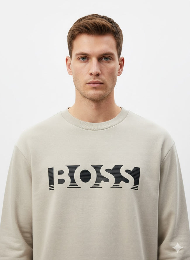BOSS Sweater With Printed Logo
