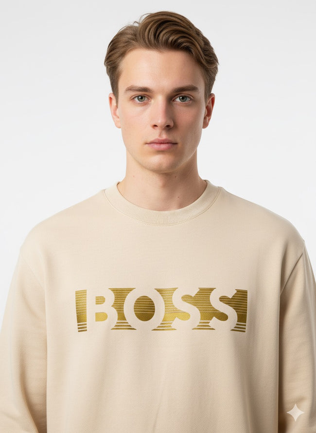 Hugo Red Line Sweater With Contrast Logo