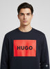 Hugo Red Line Sweater With Printed Logo