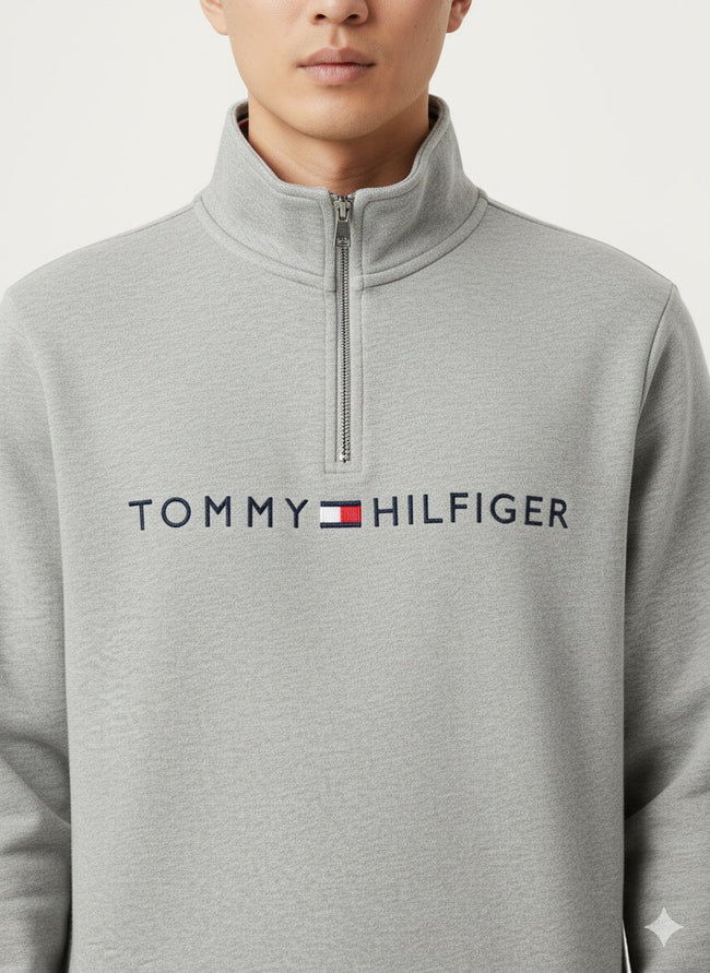 Tommy Hilfiger Men's Logo Half-Zip Sweatshirt