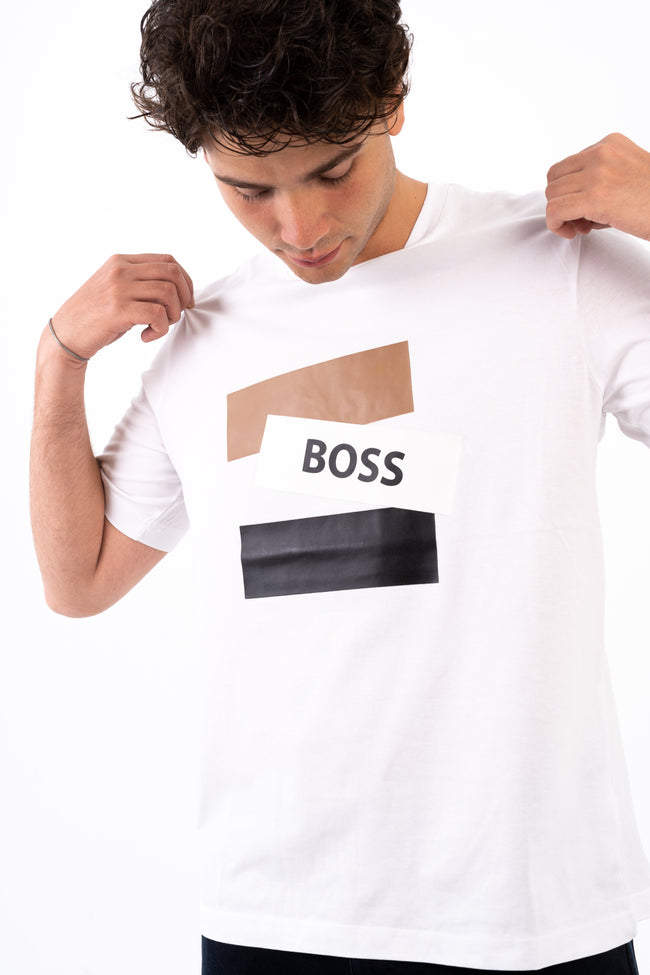 BOSS T-Shirt With Print Logo - Slim Fit