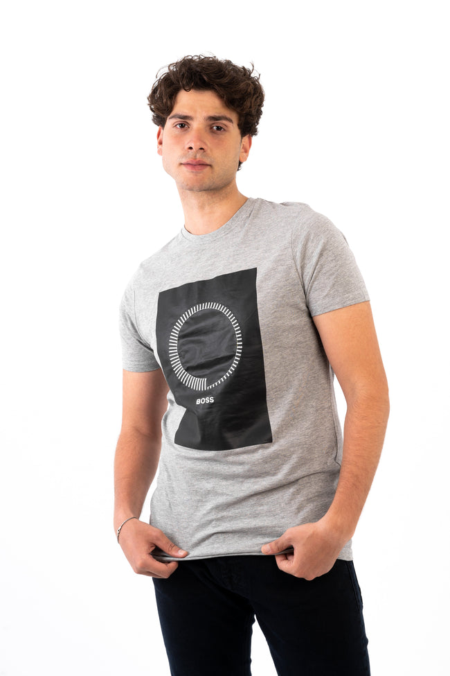 BOSS T-Shirt With Print Logo- Slim Fit