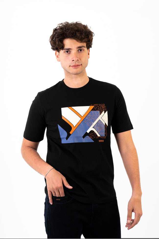 BOSS T-Shirt With Print Logo - Slim Fit