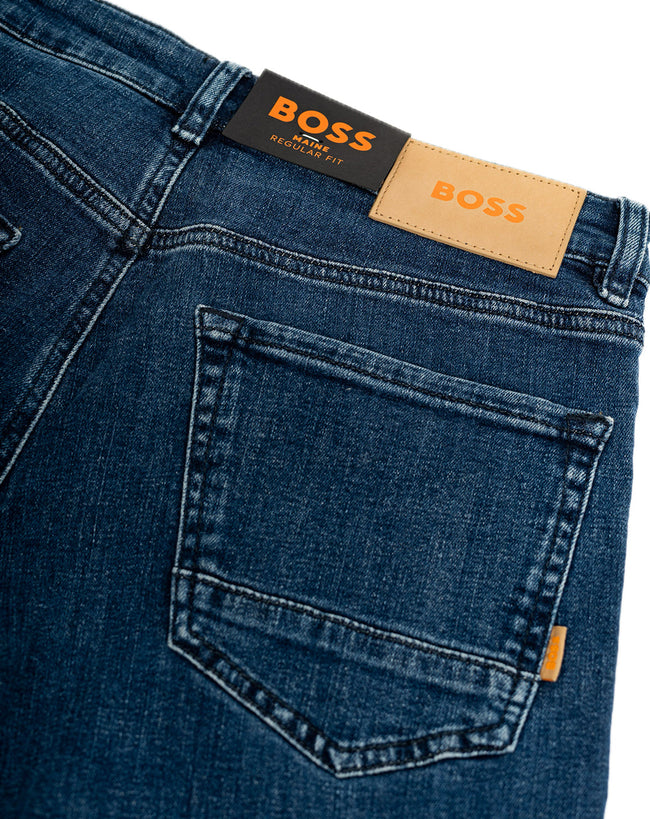 BOSS JEANS Soft Motion From Cotton Premium With LOGO - Slim Fit
